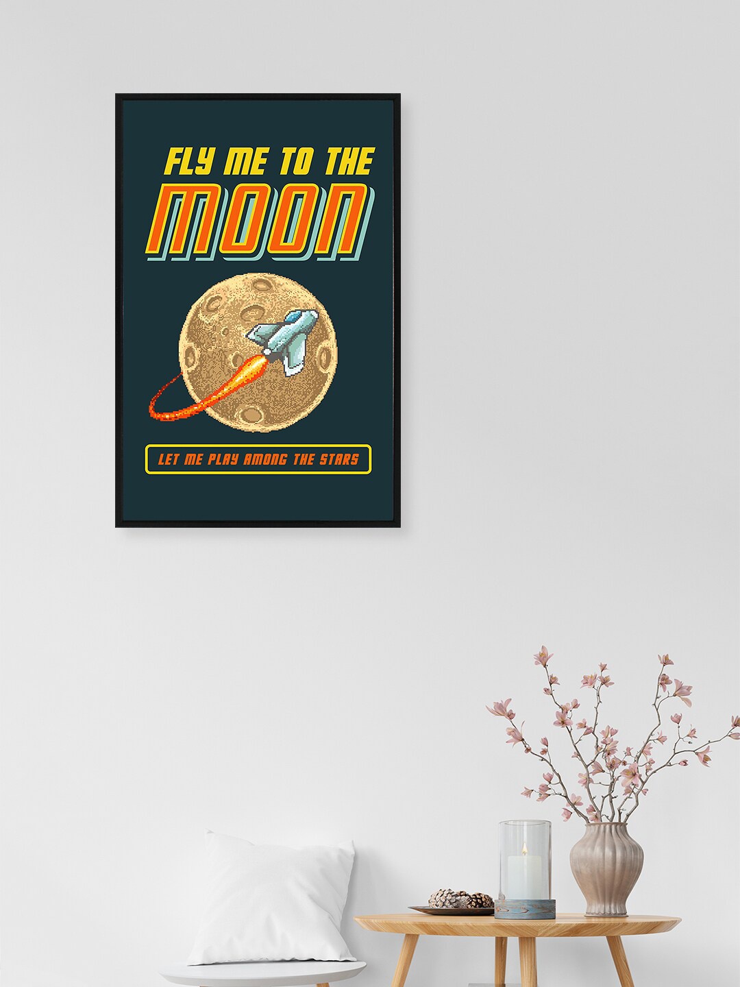 

nest ART Teal Blue & Orange Paper Plane Print Quotes Framed Poster Wall Art