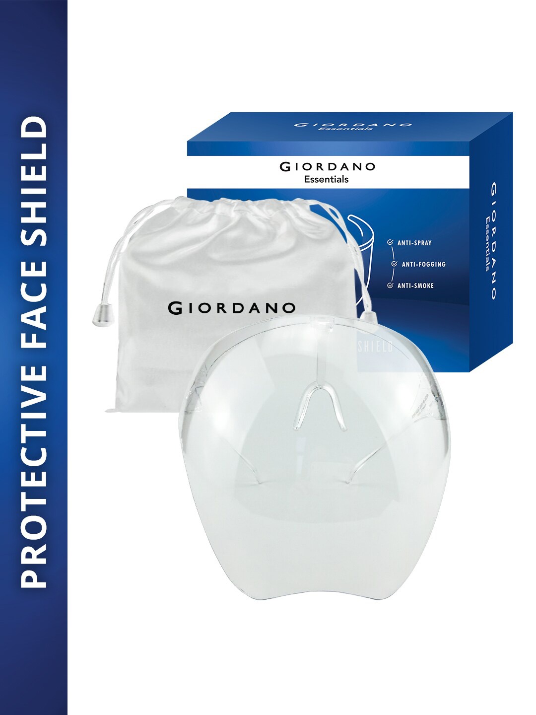 

GIORDANO Unisex Transparent Solid Goggle-Style Face Shield With 180 Safety Coverage