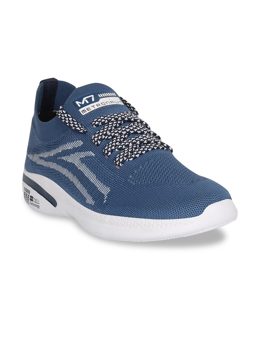 

M7 by Metronaut Men Blue Woven Design Sneakers