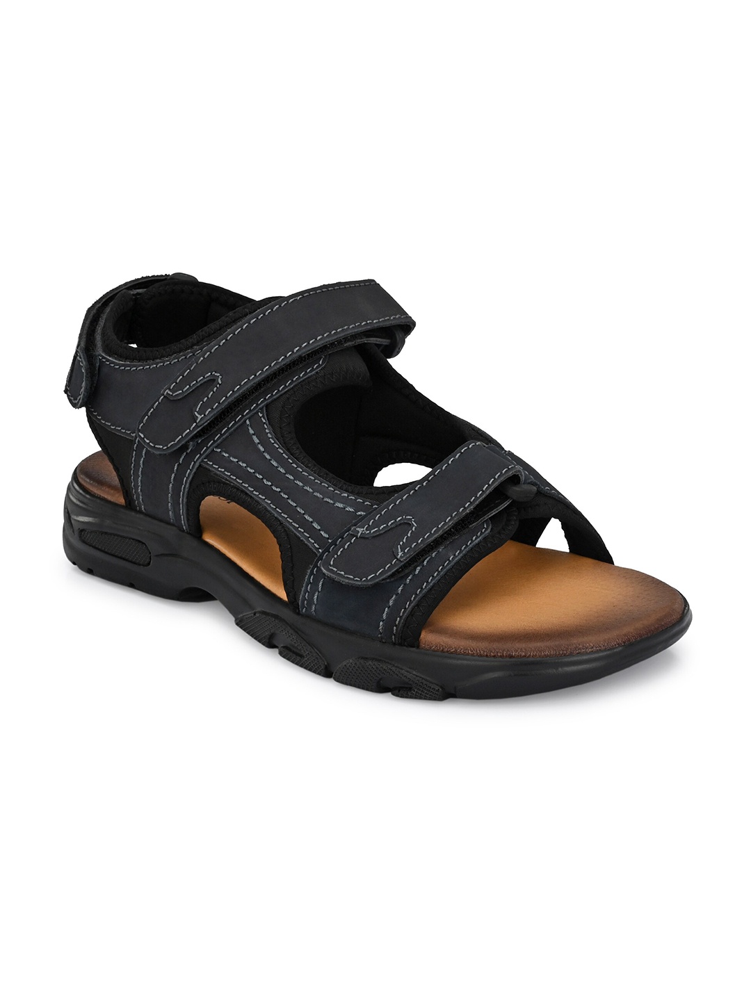 

Alberto Torresi Men Navy Blue Leather Comfort Sandals