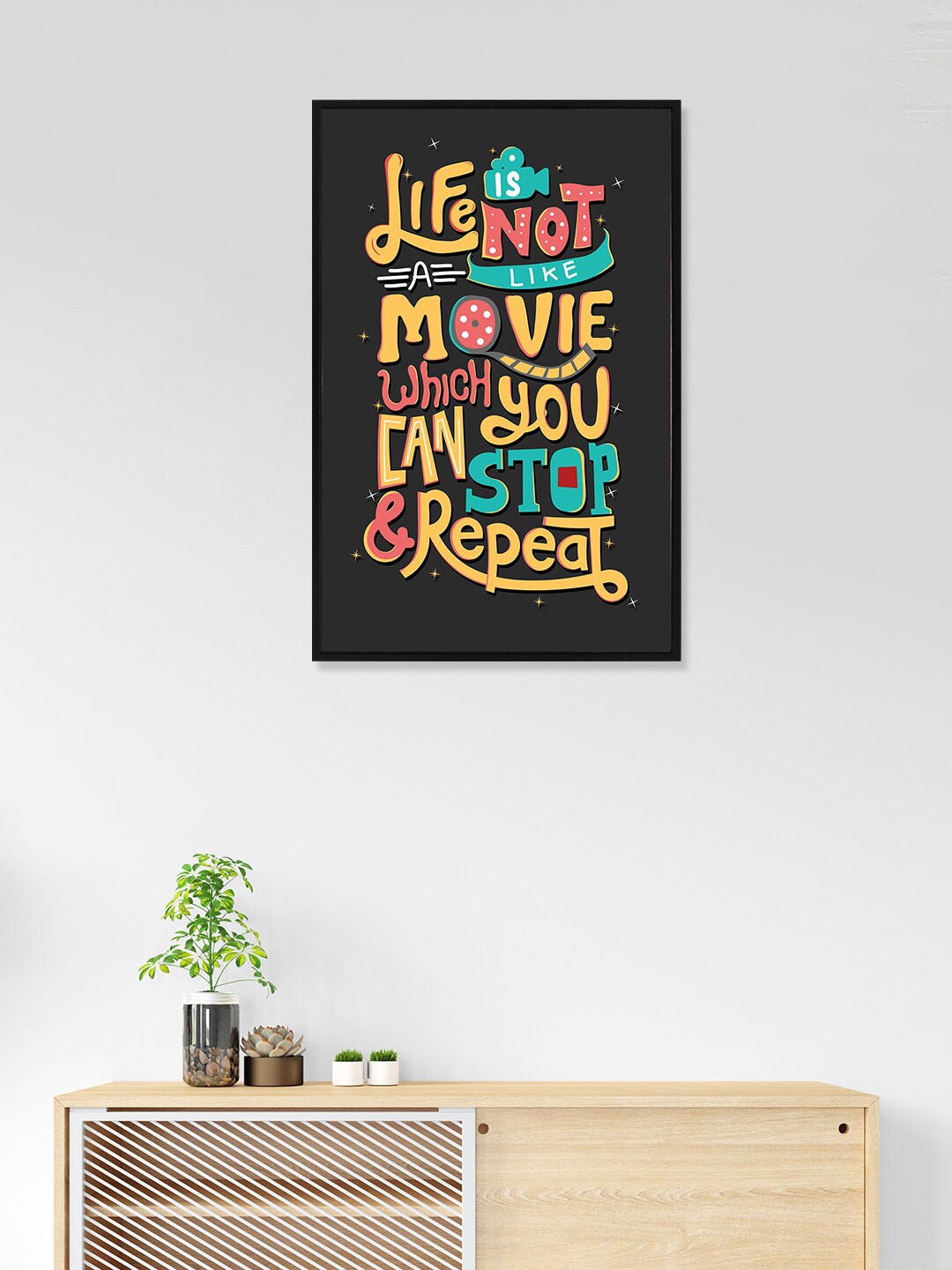 

nest ART Black & Yellow Quotes Printed Framed Wall Art