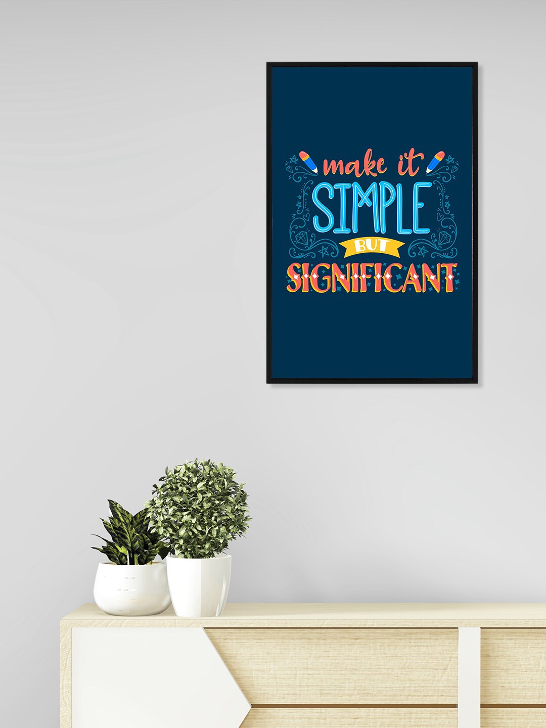 nest ART Teal Blue & Orange Paper Plane Print Quotes Framed Poster Wall Art