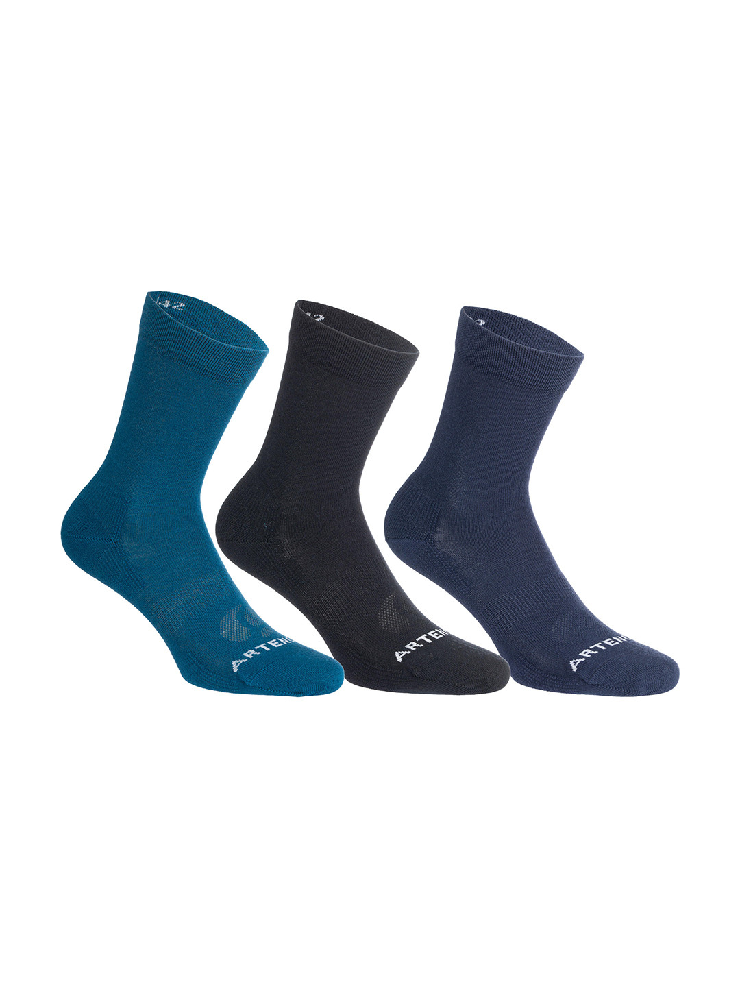 

Artengo By Decathlon Set Of 3 Solid High Sports RS 160 Socks, Multi