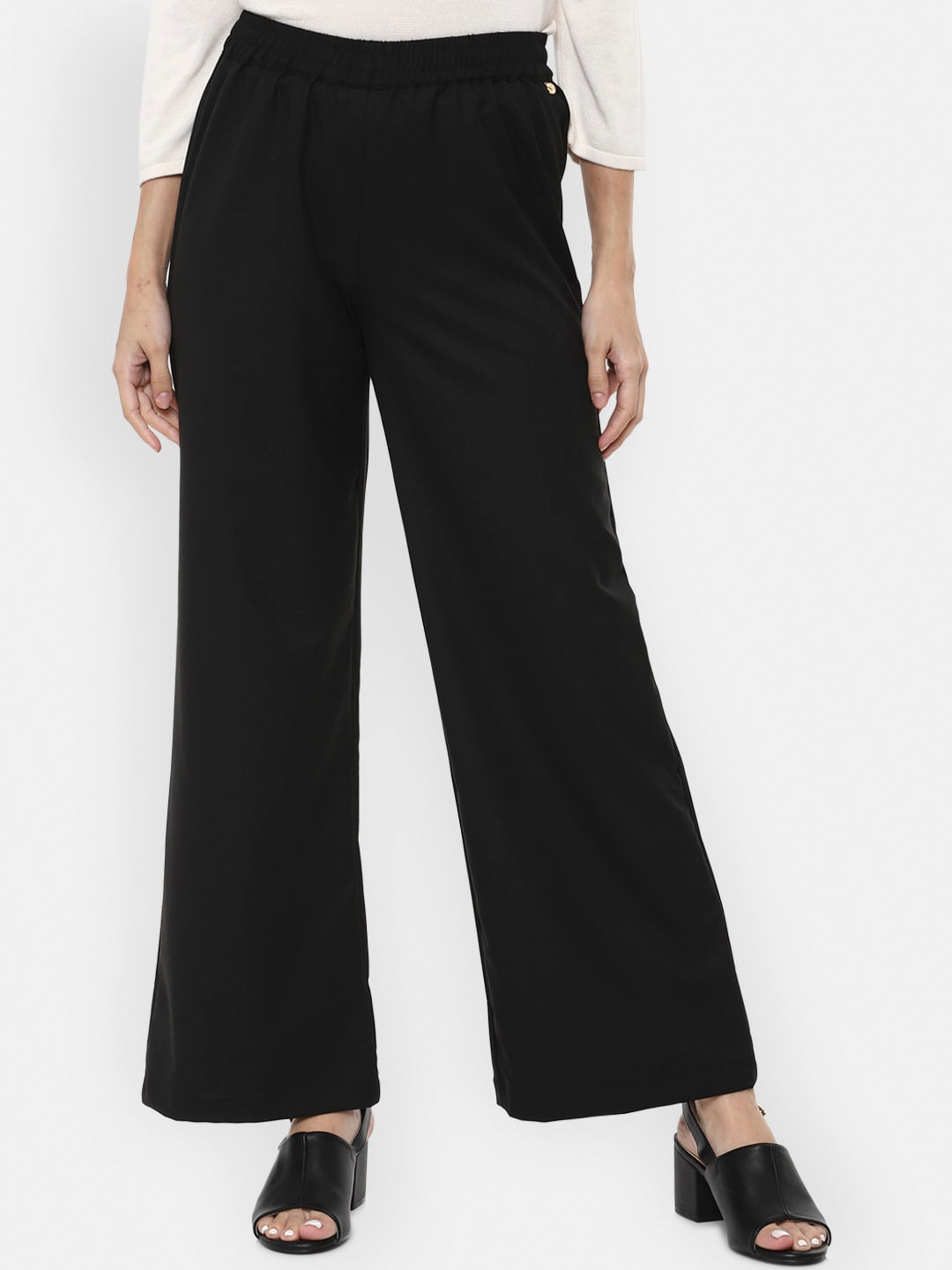 

Van Heusen Woman Women Black Parallel Trousers