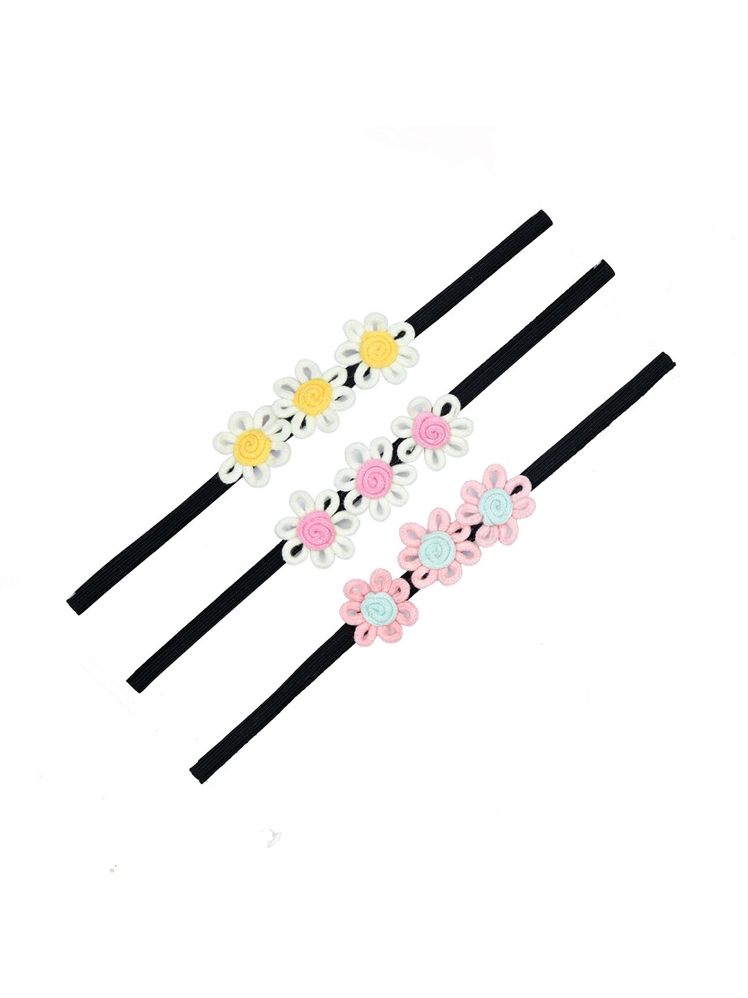 

FUNKRAFTS Girls Black & White Set of 3 Hairband