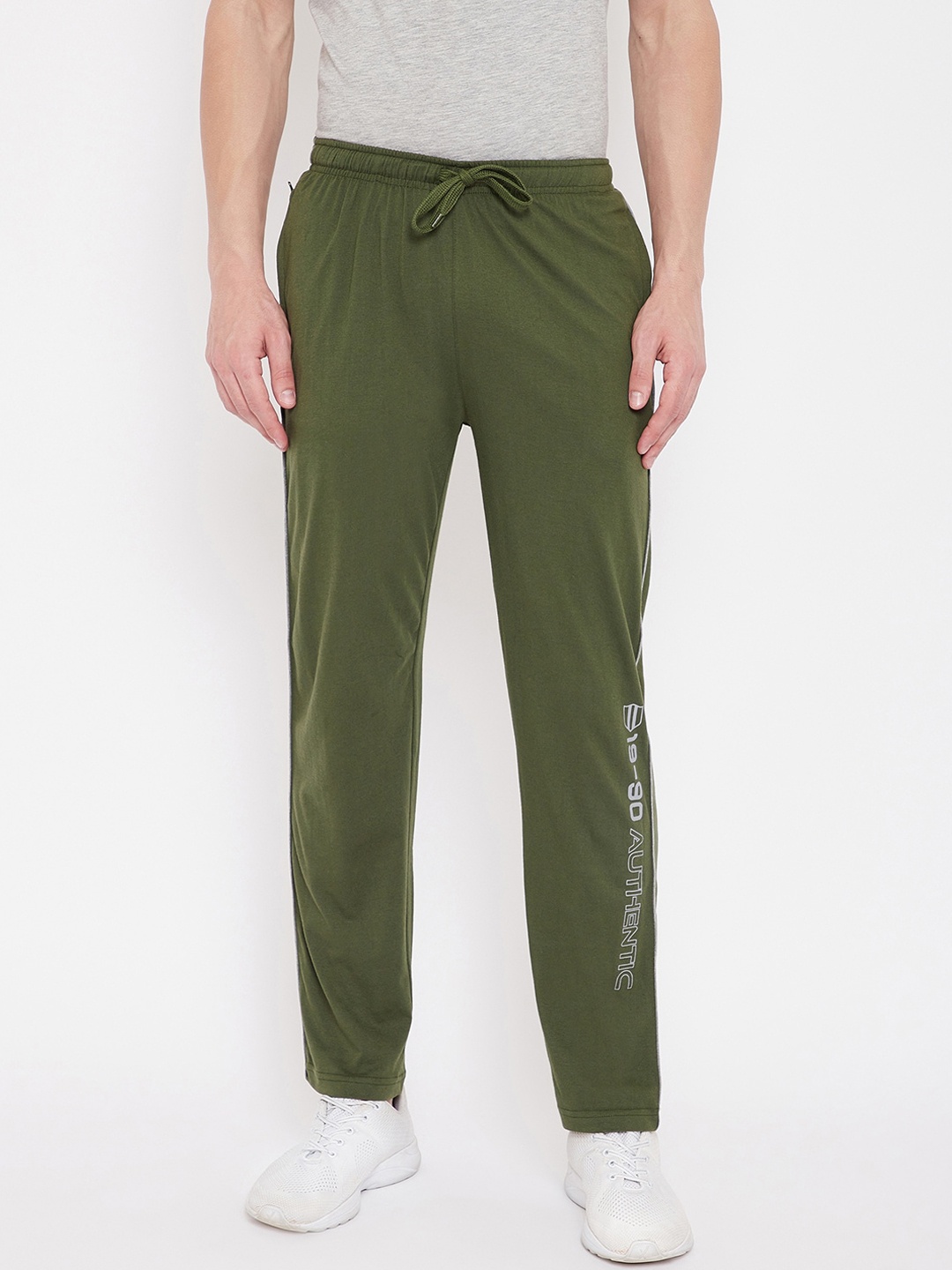 

Duke Men Green Solid Straight-Fit Track Pants
