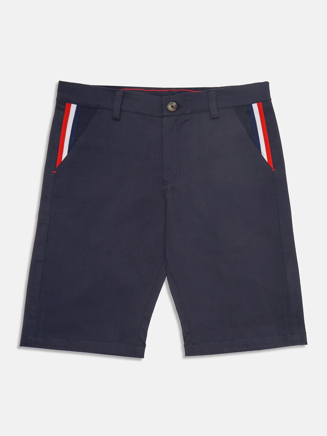 

Lil Tomatoes Boys Navy Blue Mid-Rise Chino Shorts