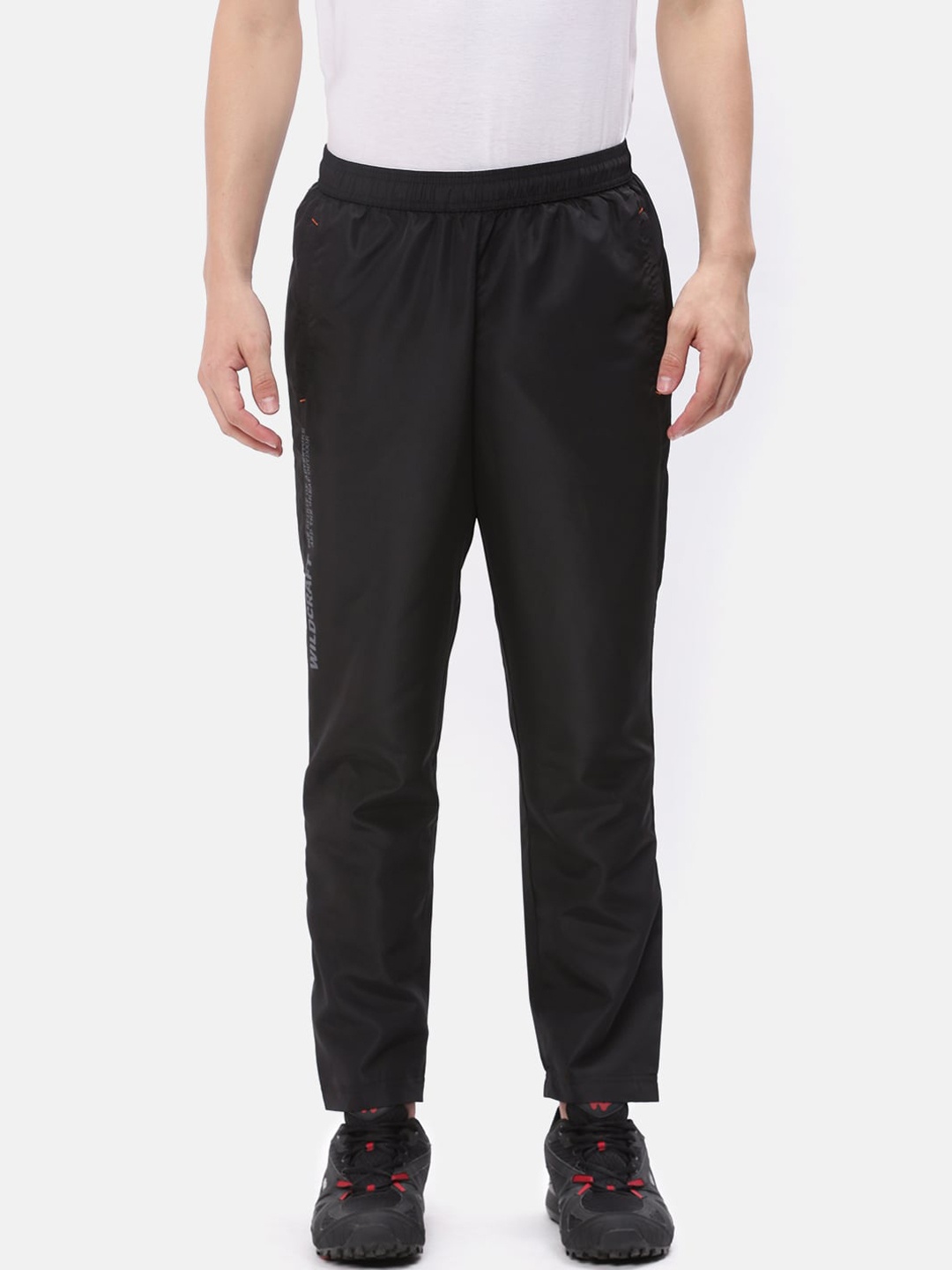 

Wildcraft Men Black Solid Track Pants