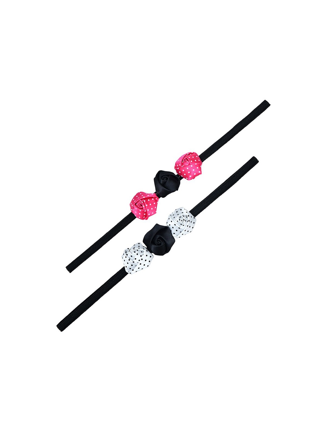 

FUNKRAFTS Girls Pink & White Set of 2 Hairband