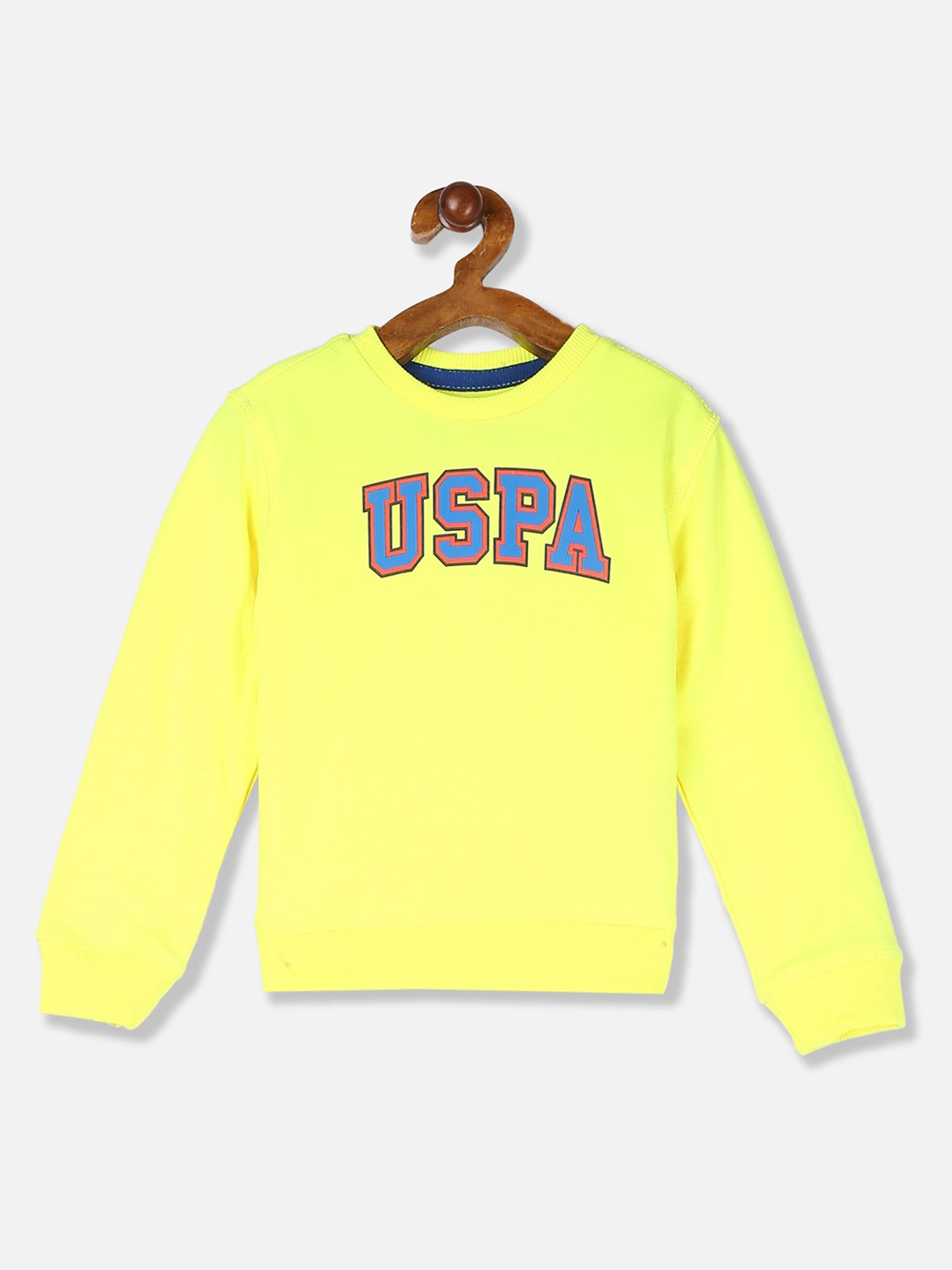 

U.S. Polo Assn. Kids Boys Yellow Printed Sweatshirt