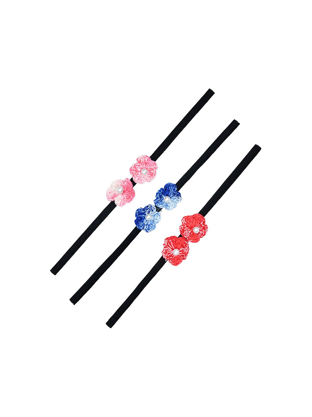 

FUNKRAFTS Girls Multi Set of 3 Beaded Hairband