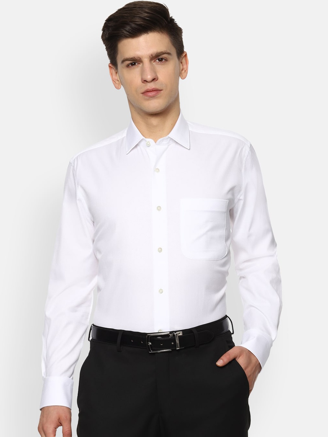 

Luxure by Louis Philippe Men White Casual Shirt