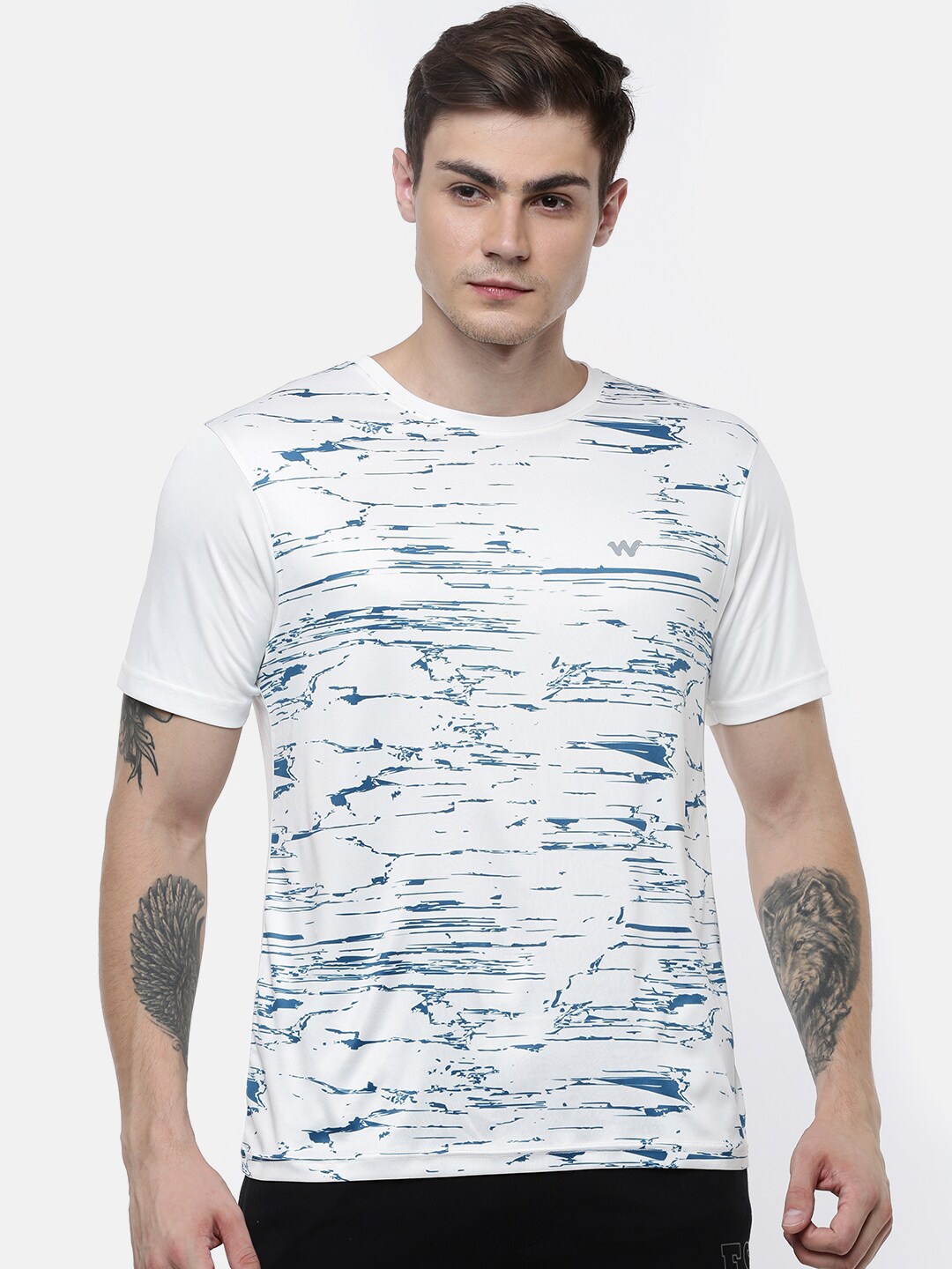

Wildcraft Men White Printed T-shirt