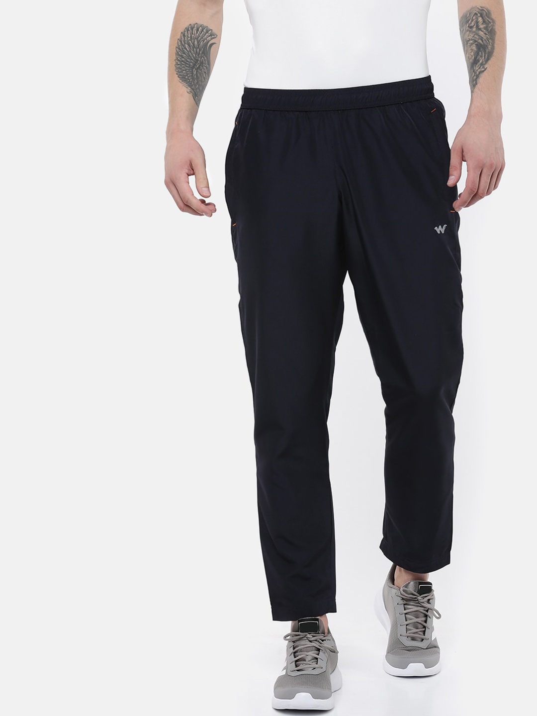 

Wildcraft Men Navy Blue Solid Active Track Pants