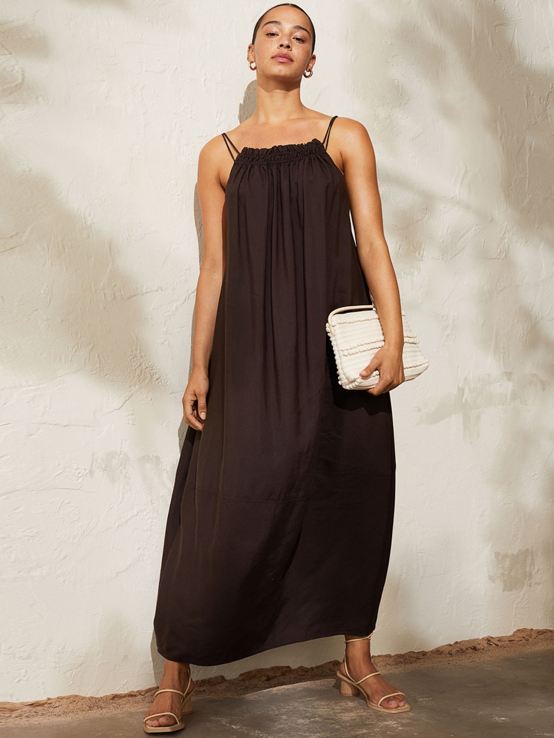

H&M Brown Lyocell-Blend Dress