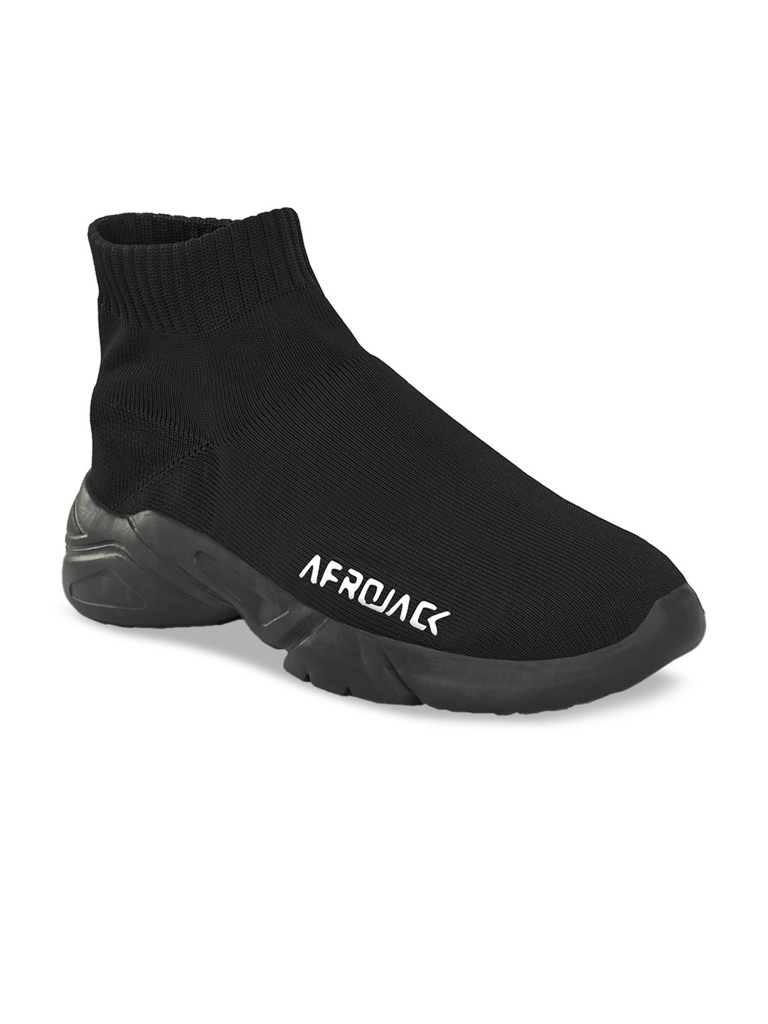 

AfroJack Men Black Slip-On Sneakers