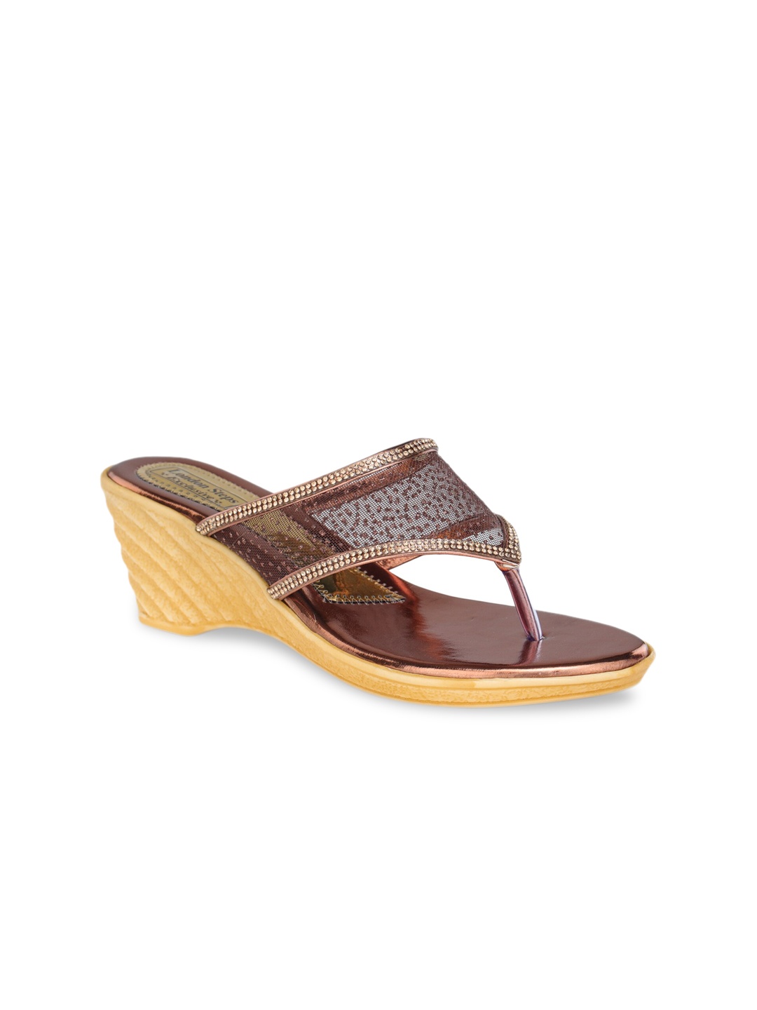 

LONDON STEPS Copper Wedge Sandals