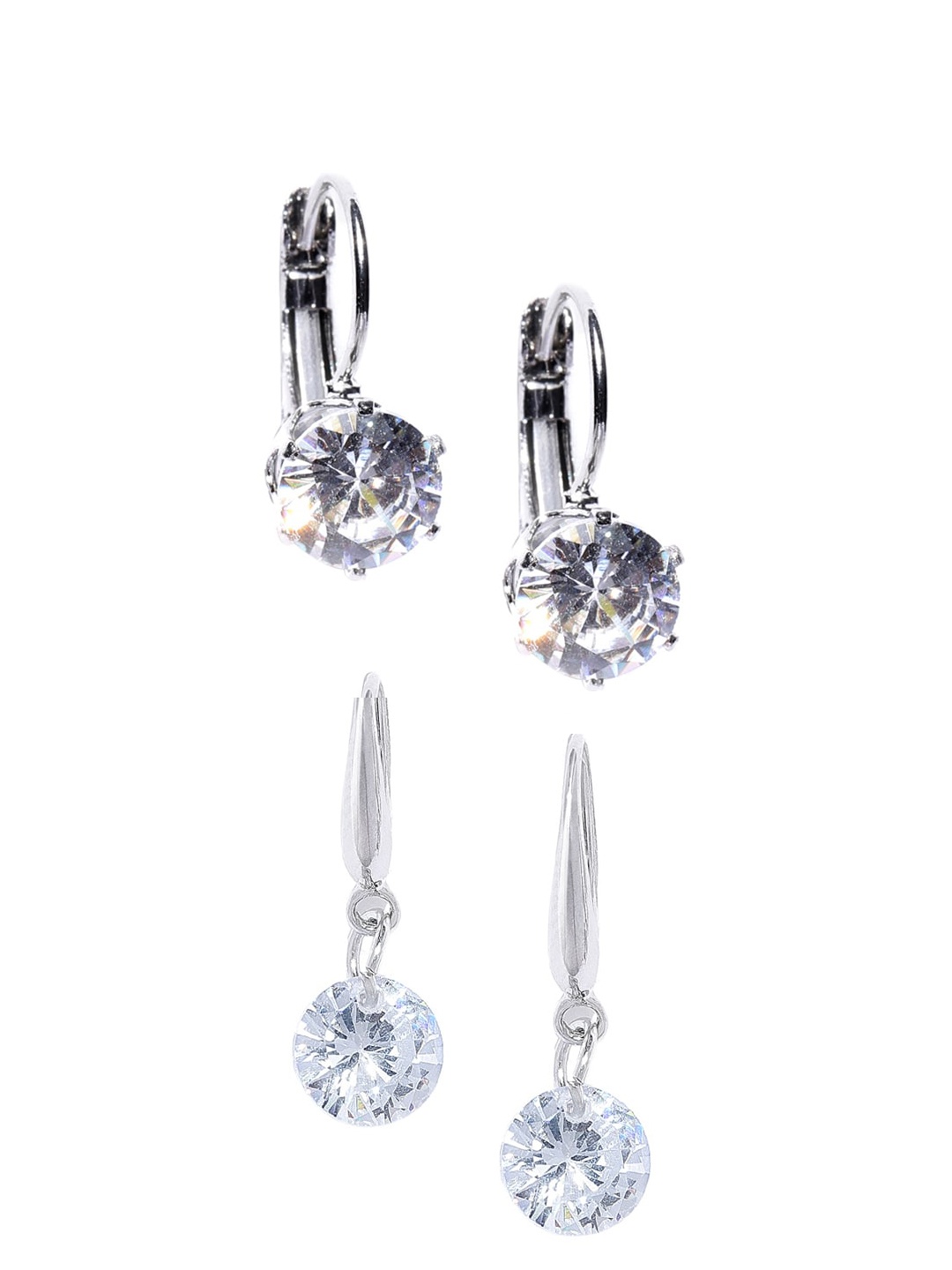 

OOMPH Silver Contemporary Hoop Earrings