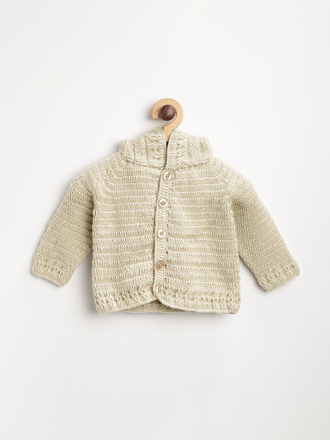 

CHUTPUT Unisex Kids Grey & Red Embroidered Cardigan