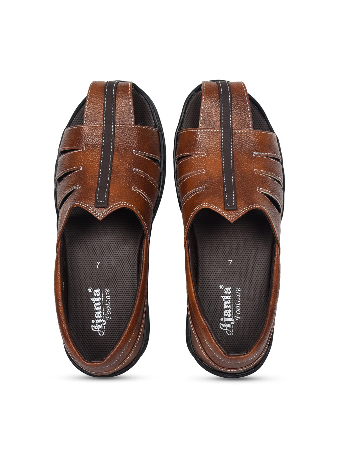 

Ajanta Men Brown Fisherman Sandals