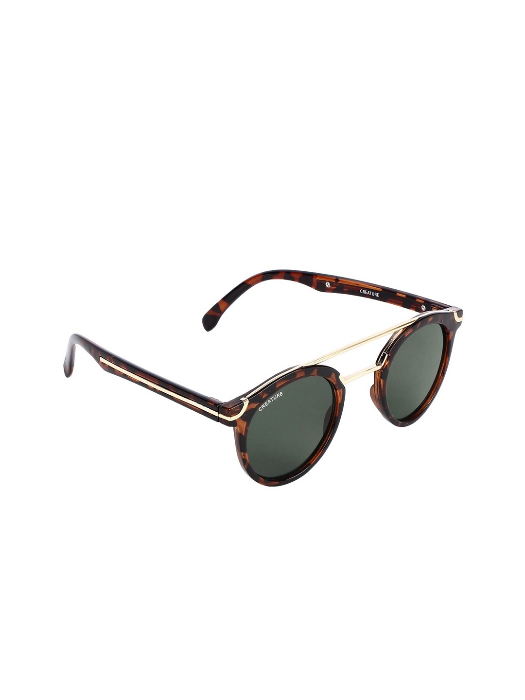 

Creature Unisex Black Lens & Black Round Sunglasses with UV Protected Lens EC-006