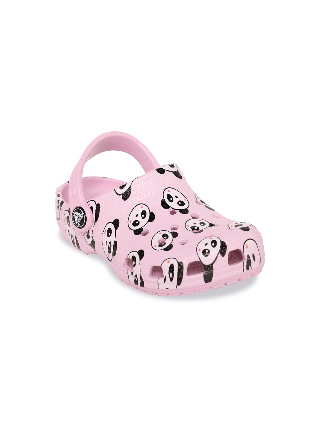 Crocs Classic Girls Pink & White Printed Clogs