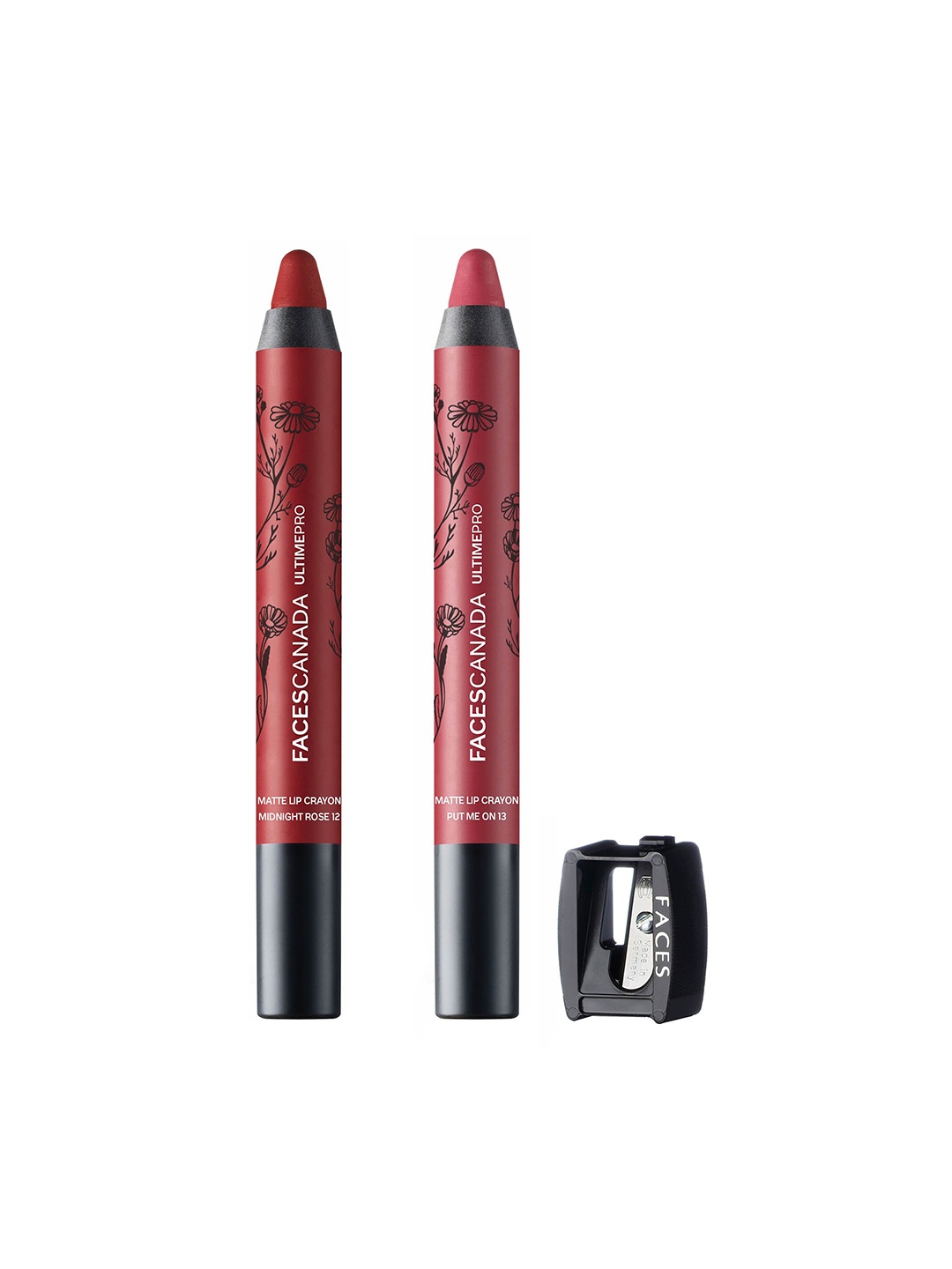 

FACES CANADA Set of 2 Lip Crayon Midnight Rose & Put me on, Multi