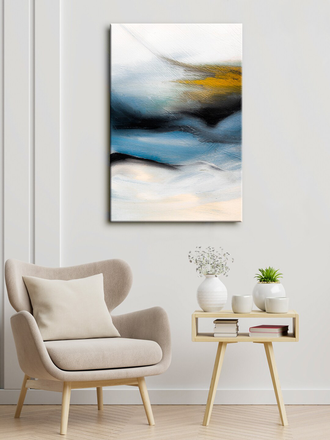 

999Store Multicoloured Abstract Canvas Painting Wall Art, Multi