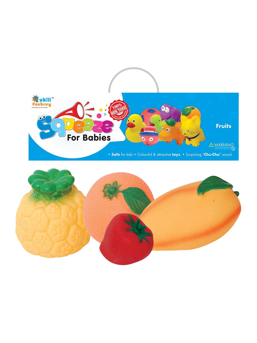

ITOYS Unisex Kids Set Of 4 Red & Orange Itoys Fruits Squeeze Baby Bath Toys