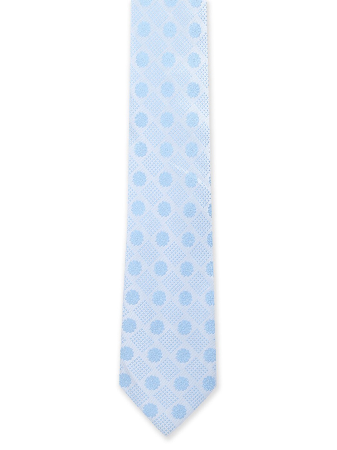 

Peter England Men Blue Woven Design Broad Tie