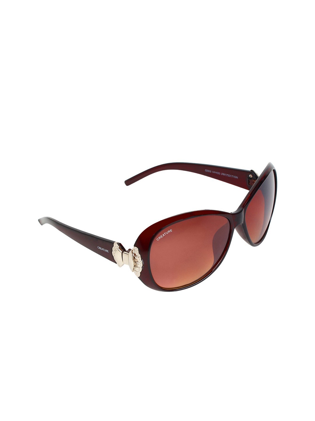 

Creature Women Brown Lens & Brown Oversized Sunglasses with UV Protected Lens GAGA-006