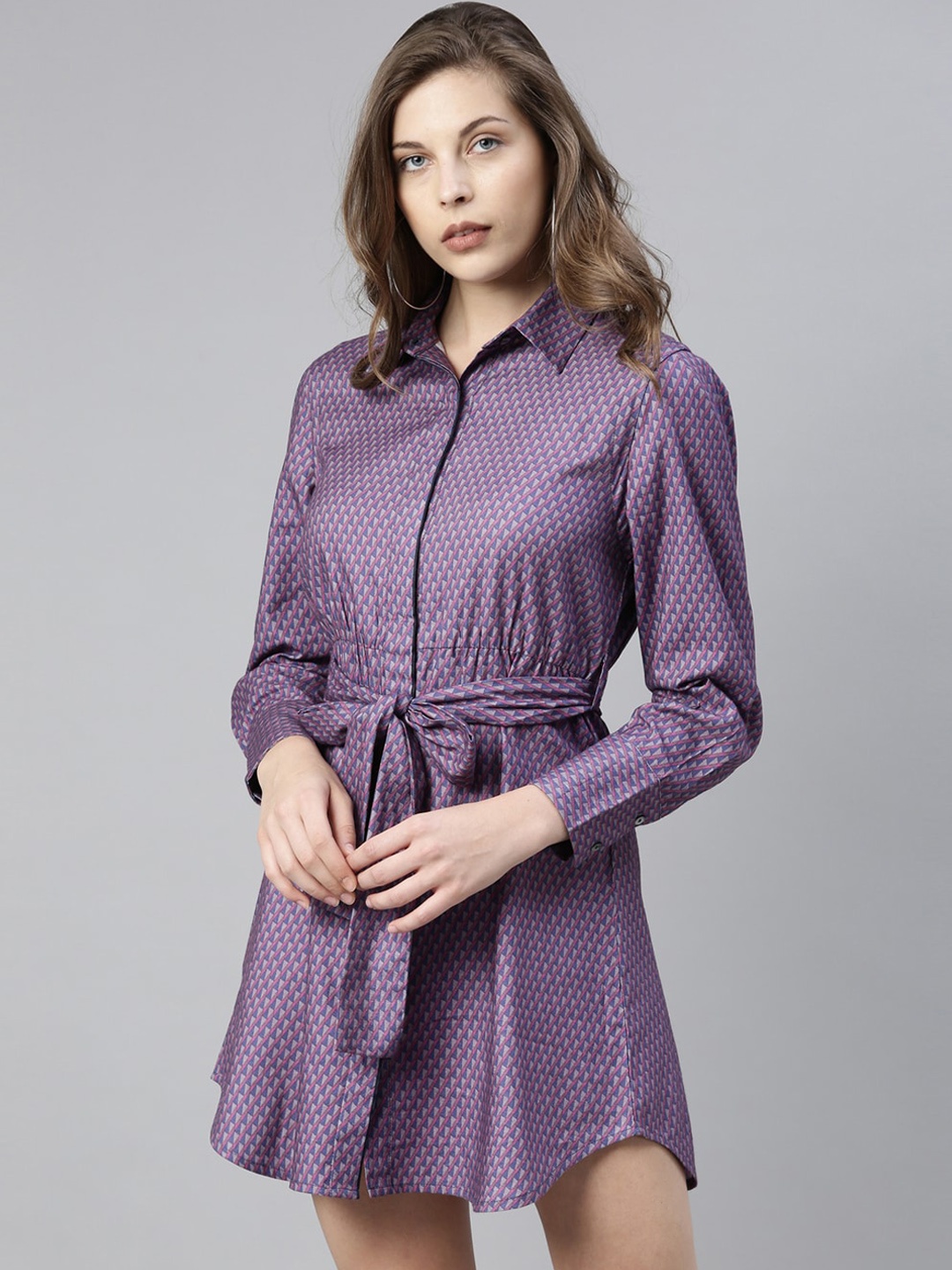 

RAREISM Purple Shirt Dress