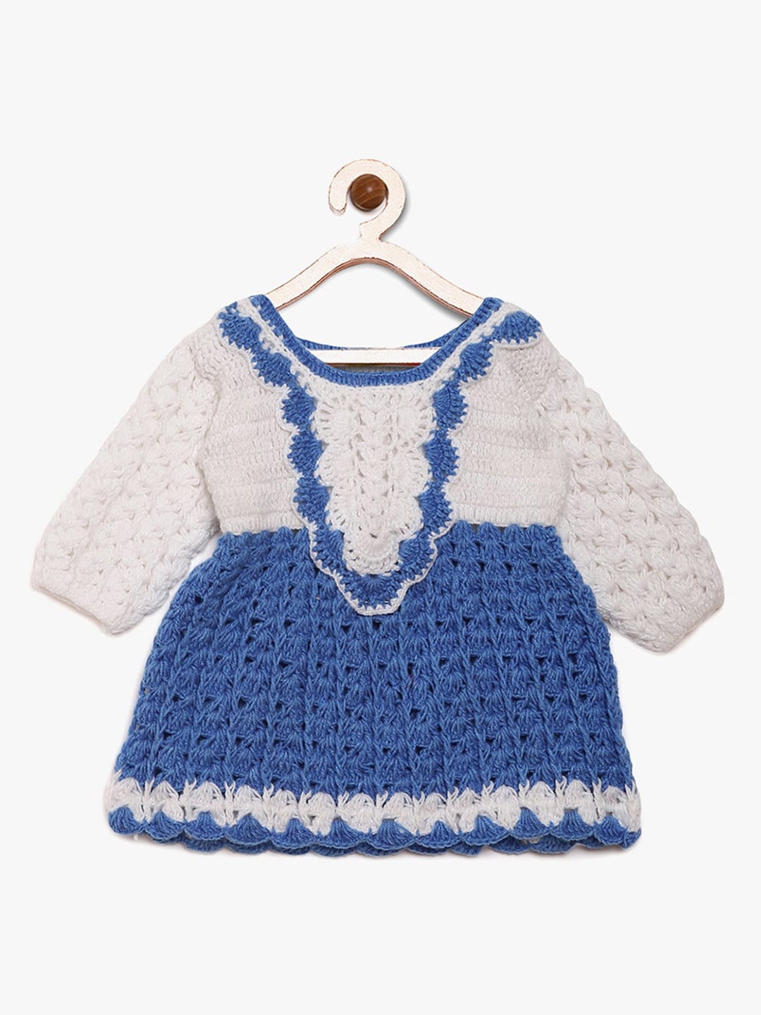 

CHUTPUT Multi Pure Wool Crochet Jumper Dress