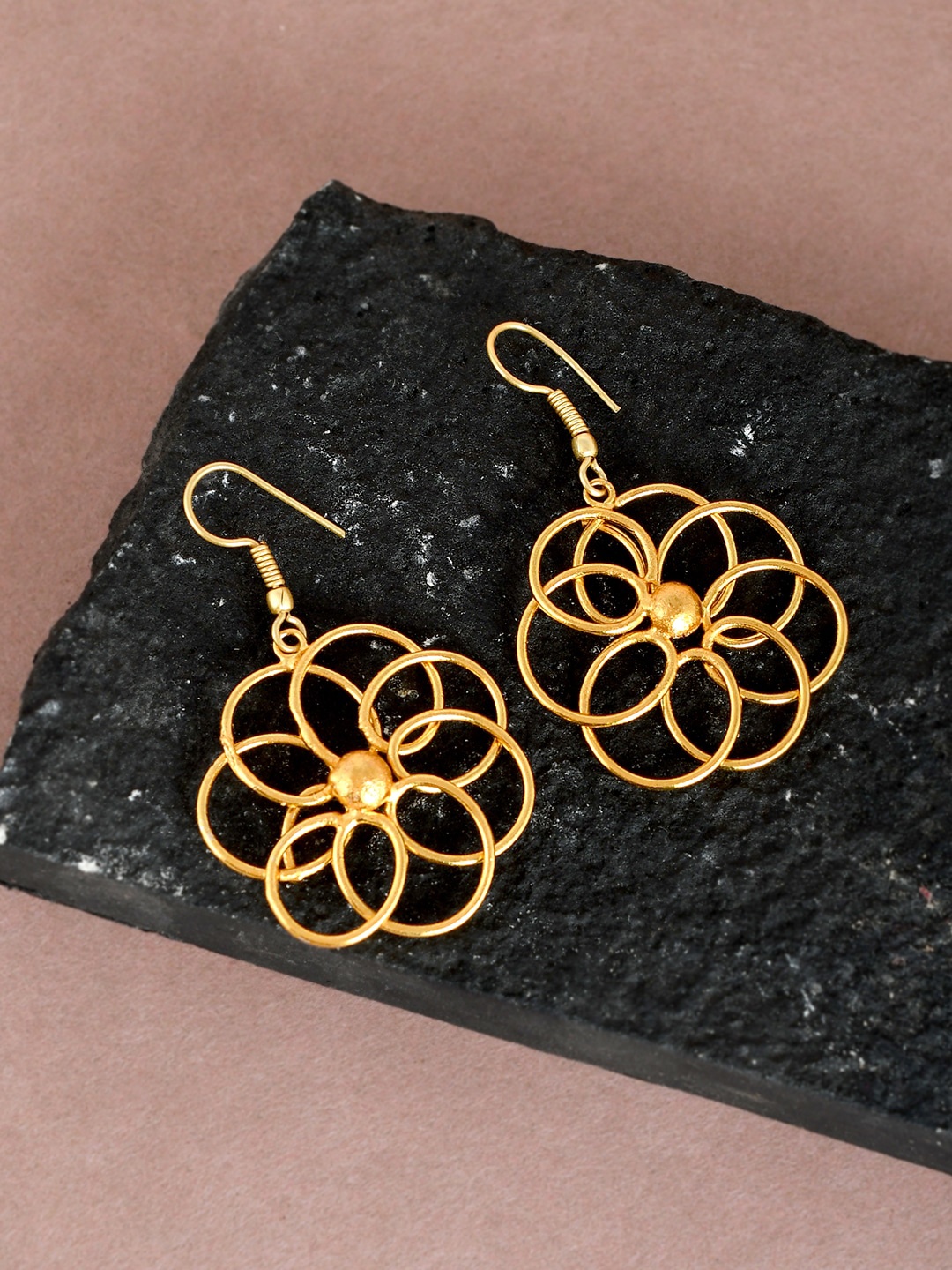 

Silvermerc Designs Gold Contemporary Drop Earrings