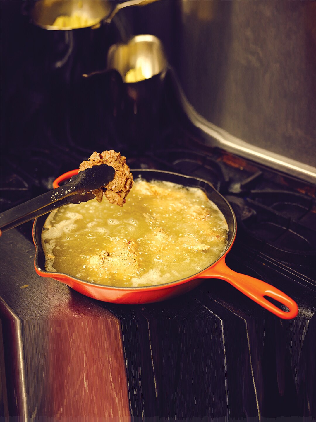 

LE CREUSET Orange & Black Solid Evo Round Skillet