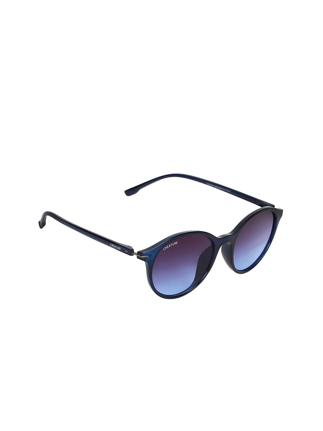 

Creature Unisex Blue Lens & Blue Round Sunglasses with UV Protected Lens PWR-007
