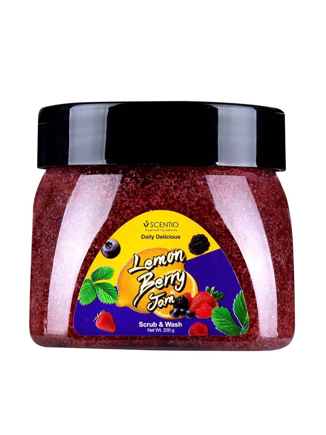 

BEAUTY BUFFET Scentio Daily Delicious Lemon Berry Jam Scrub & Wash 200ml, Purple