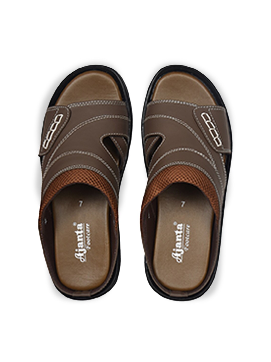 

Ajanta Men Brown Comfort Sandals