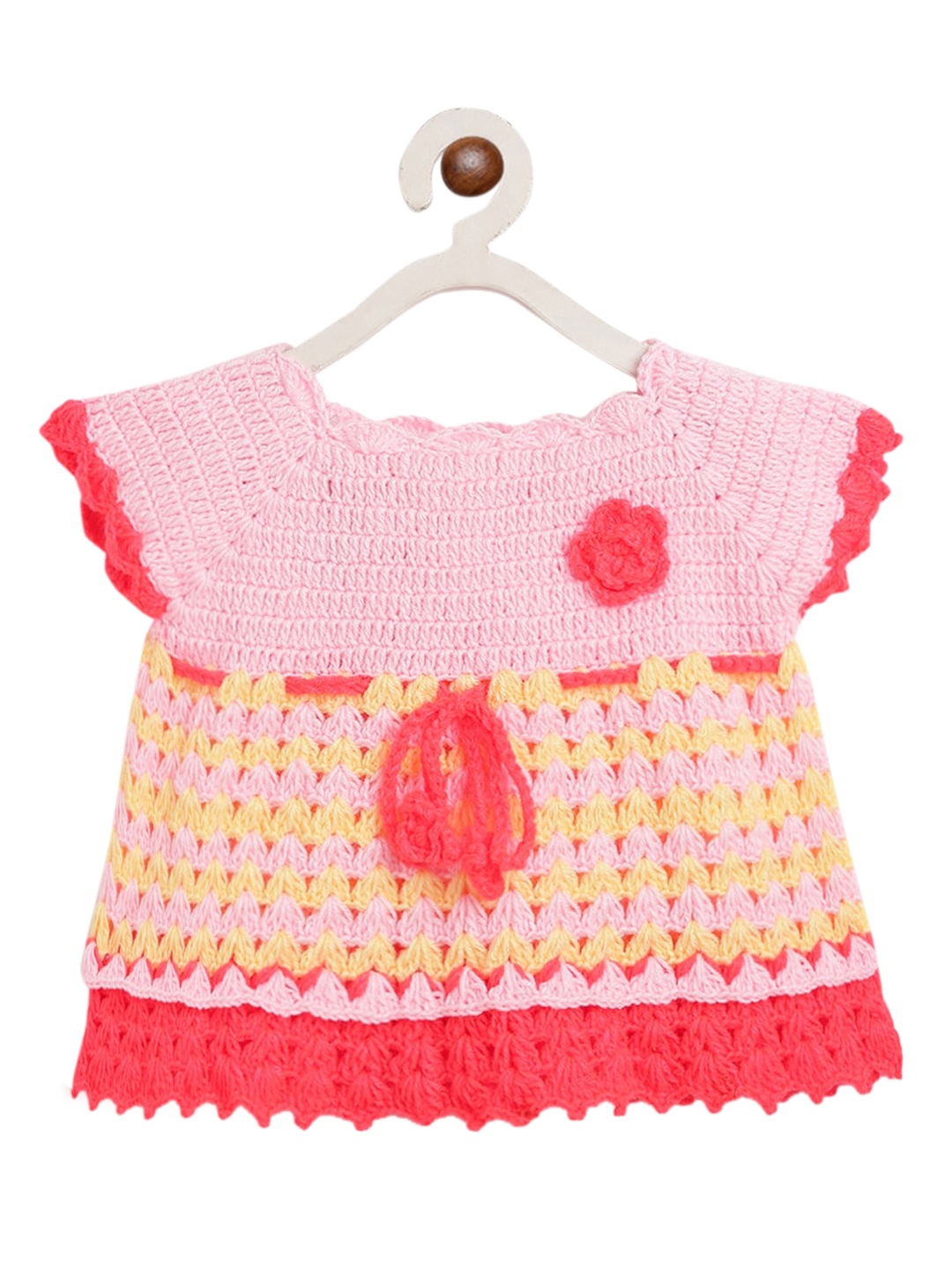 

CHUTPUT Infant Girls Multi Pure Wool A-Line Dress