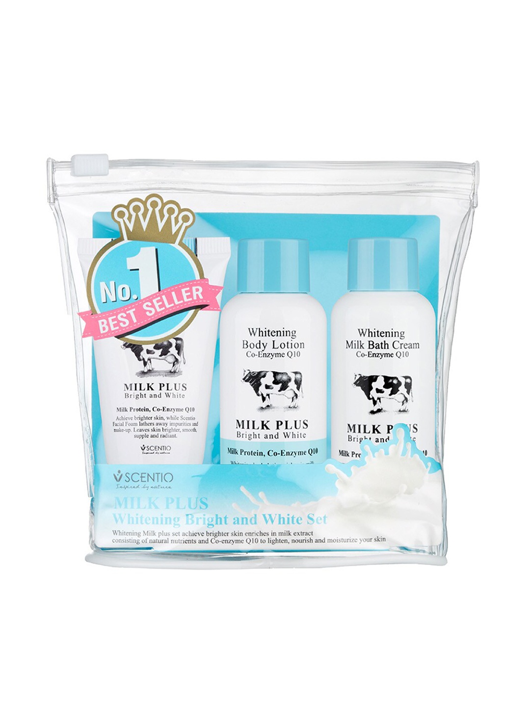 

BEAUTY BUFFET Facial Foam Body Lotion & Bath Cream Gift set, White