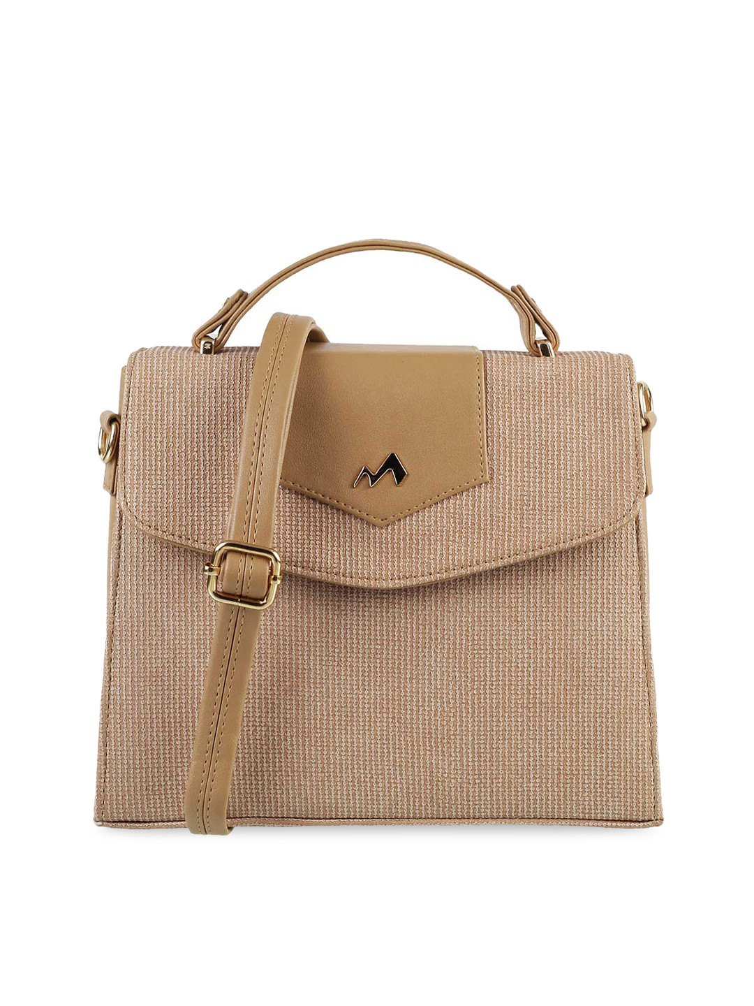 

Metro Beige Textured PU Structured Satchel