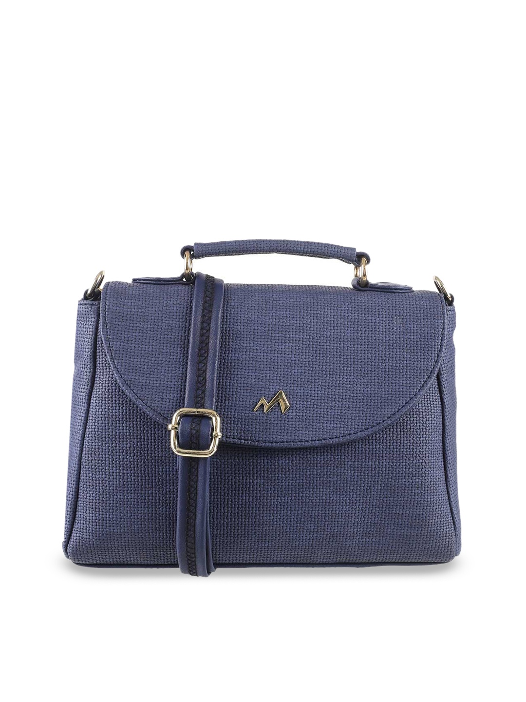 

Metro Blue Textured PU Swagger Handheld Bag with Tasselled