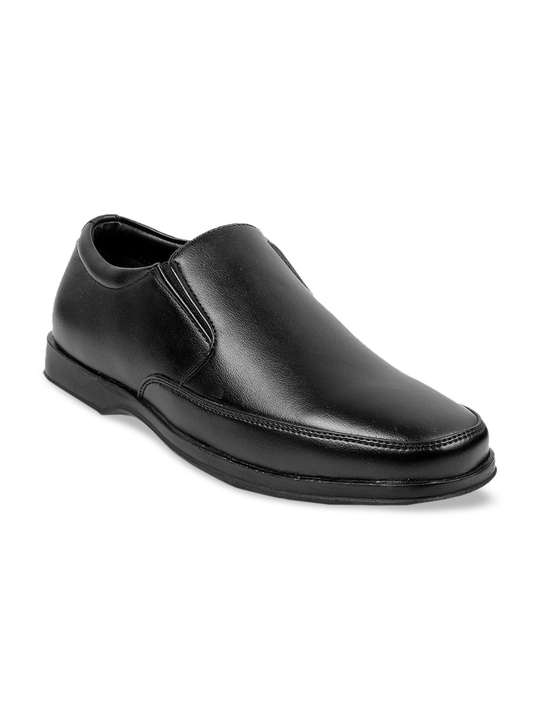 

bacca bucci Men Black Solid Formal Slip-Ons