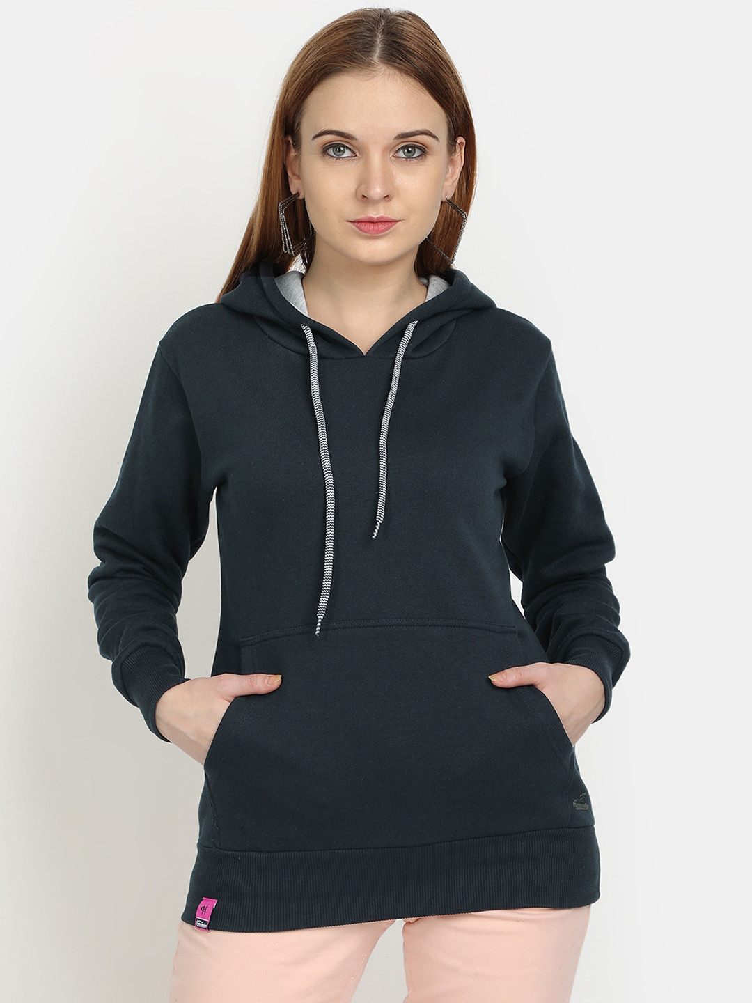 

PICOT Women Navy Blue Sweatshirt