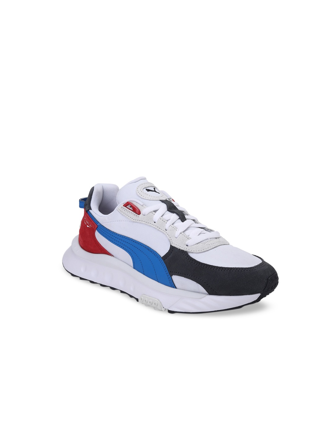 

Puma Unisex White Colourblocked Wild Rider Rollin Sneakers