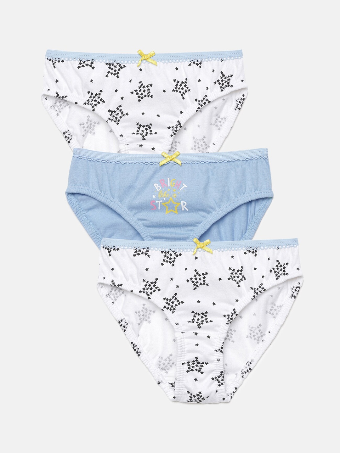 

mackly Girls Assorted Cotton Basic Briefs MB-23-2-4YRS, White