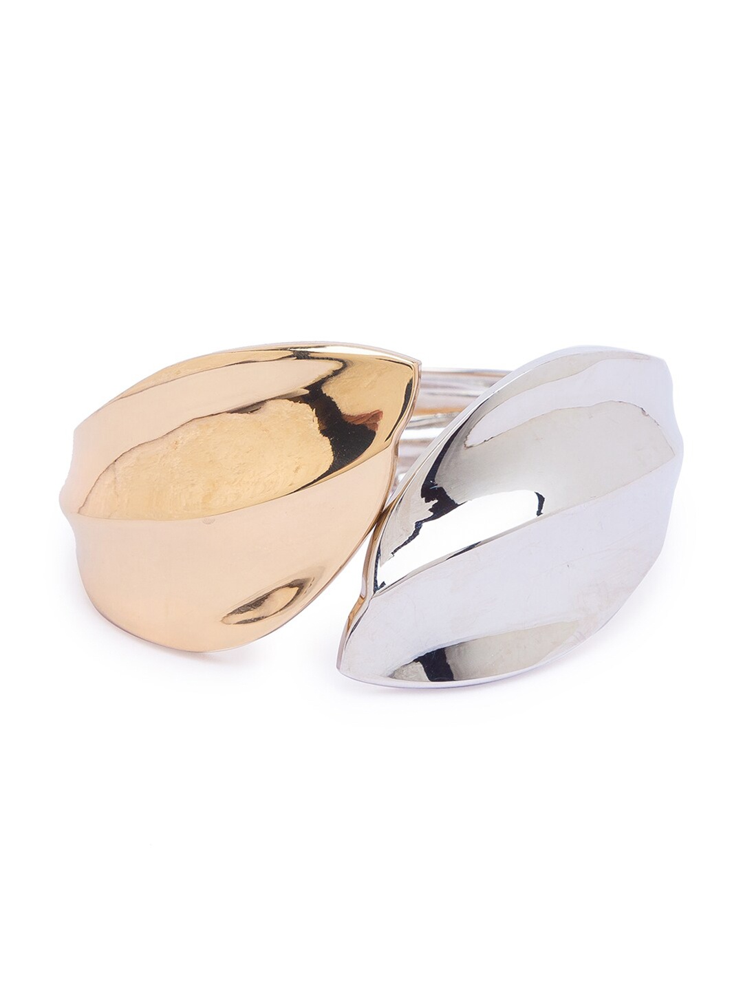 

Globus Women Gold & Silver-Toned Gold-Plated Cuff Bracelet