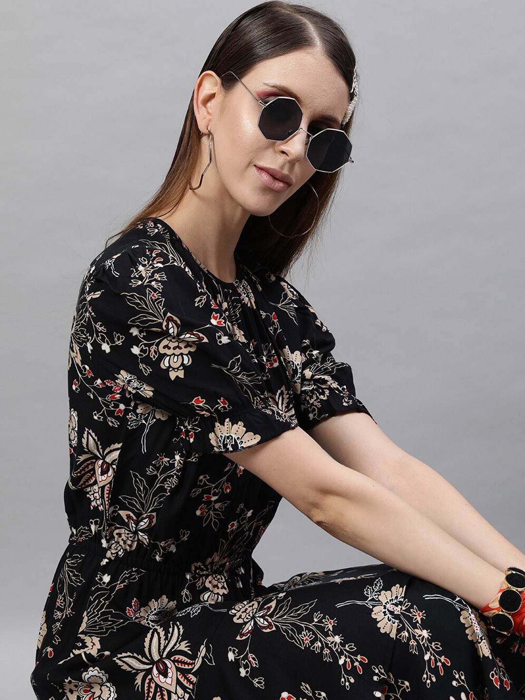 

STREET 9 Black Floral Dress
