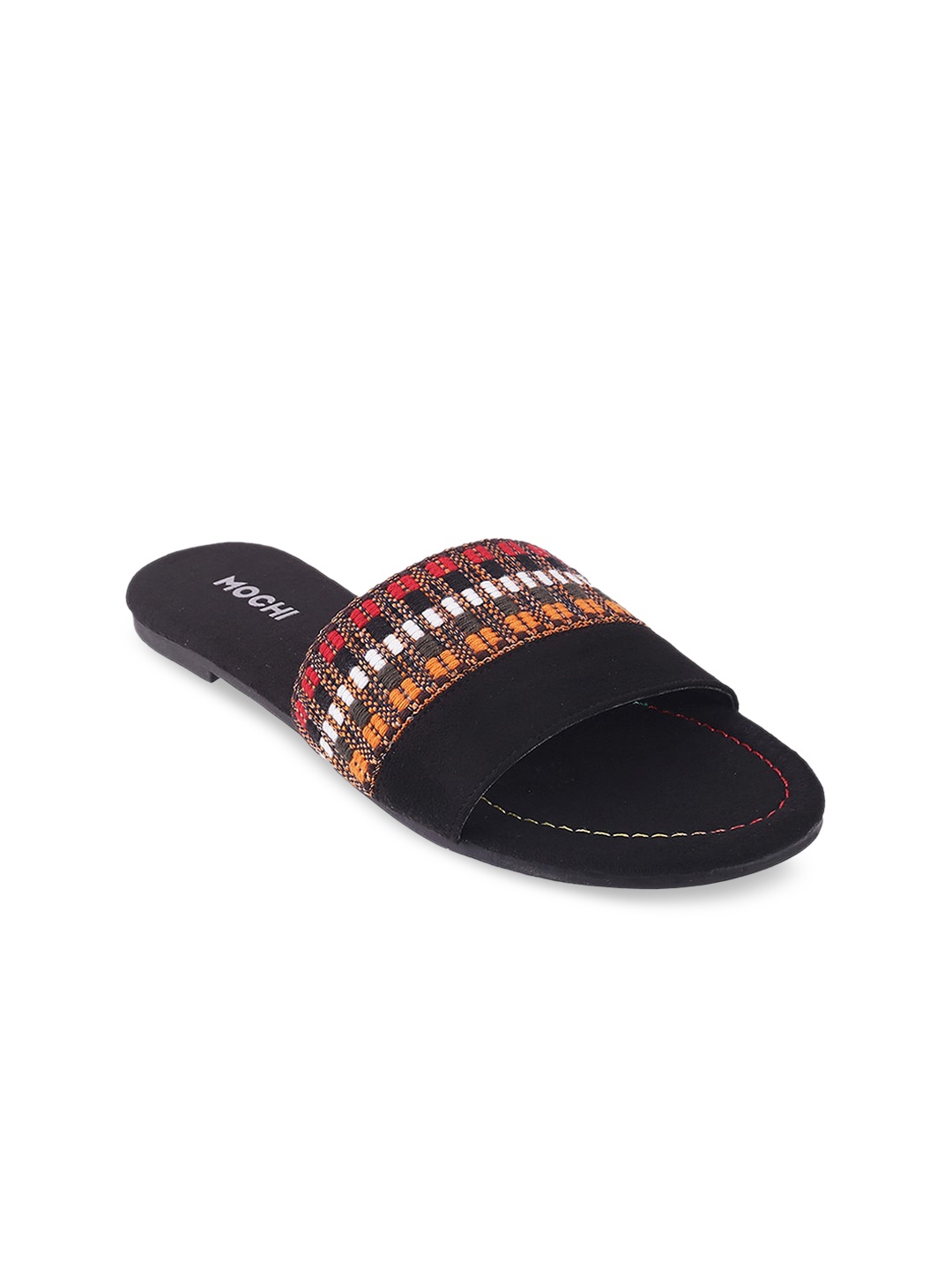 

Mochi Women Black Open Toe Flats