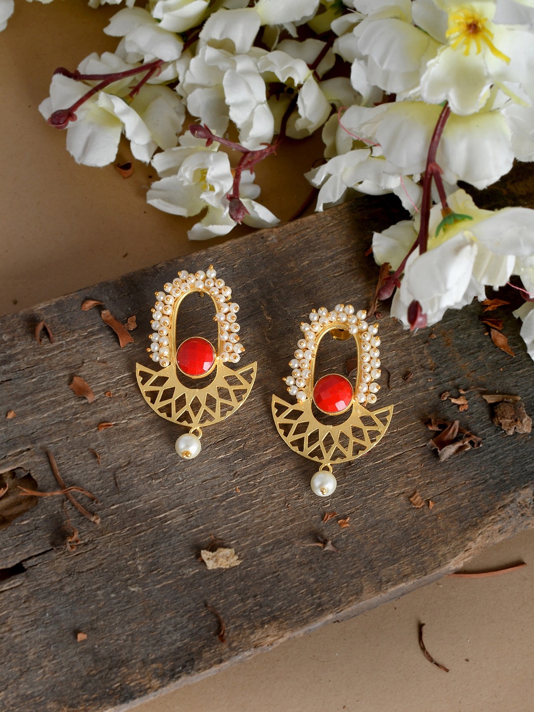 

Silvermerc Designs Gold Contemporary Drop Earrings